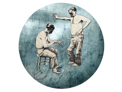 Old Timeys、2014（screenprint） 作： Eliza Southwood